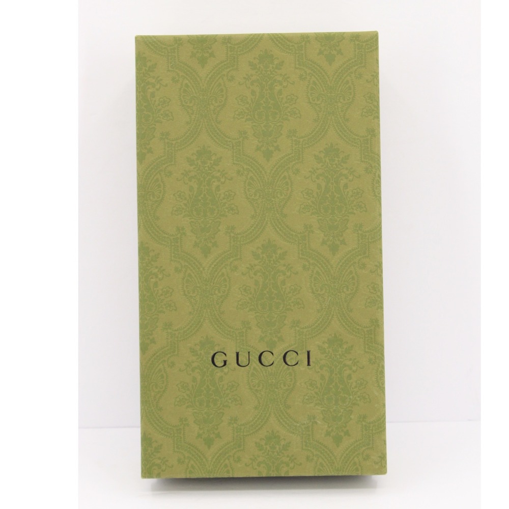 Gucci Gift Storage Box with Tissue Note Card Authentic Green Damask 10.5x6x2.25"